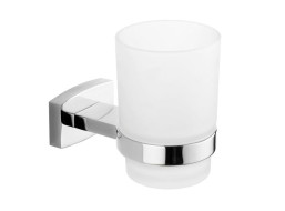Závěsný kulatý držák kartáčků MAXMAX MEXEN ZOJA - kov/sklo - chromový, 7019138-00