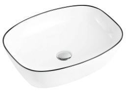 Keramické umyvadlo MAXMAX MEXEN LITA - bílé/černé, 22124907