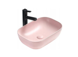 Keramické umyvadlo RITA - růžové matné, 21084544
