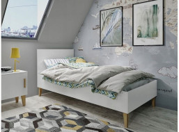 Dětská postel bez šuplíku KUBI - bílá 180x80 cm