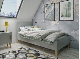 Dětská postel bez šuplíku KUBI - šedá 180x80 cm