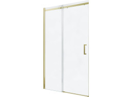 Sprchové dveře OMEGA 130 cm - zlaté - čiré sklo