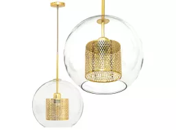 Stropní svítidlo GOLD MESH 30 cm - kov/sklo - zlaté