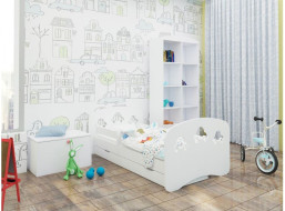 Dětská postel se šuplíkem 160x80 cm s výřezem AUTÍČKA + matrace ZDARMA!