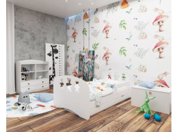 Dětská postel se šuplíkem 160x80 cm s výřezem MEDVÍDCI + matrace ZDARMA!