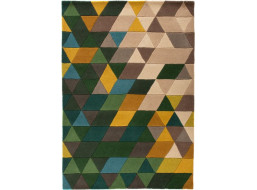Ručně všívaný kusový koberec Illusion Prism Green/Multi