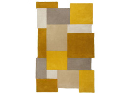 Kusový koberec Abstract Collage Ochre/Natural