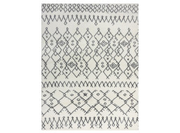 Kusový koberec Furber Adil Fur Berber Ivory/Black