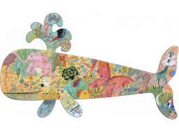 DJECO Obrysové puzzle Velryba 150 dílků