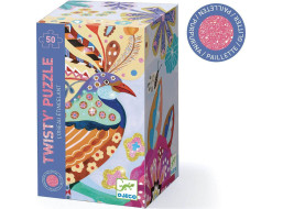 DJECO Třpytivé puzzle Jiskřivý pták 50 dílků