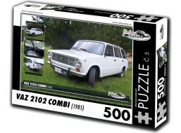 RETRO-AUTA Puzzle č. 5 VAZ 2102 Combi (1985) 500 dílků