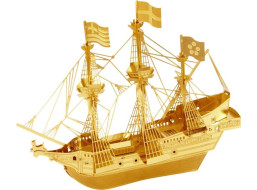 METAL EARTH 3D puzzle Loď Golden Hind (zlatá)