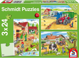 SCHMIDT Puzzle Na farmě 3x24 dílků