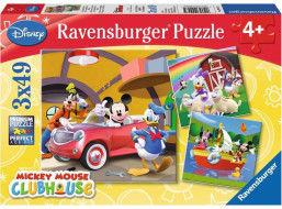 RAVENSBURGER Puzzle Mickeyho klubík 3x49 dílků