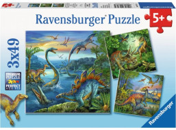 RAVENSBURGER Puzzle Úžasní dinosauři 3x49 dílků