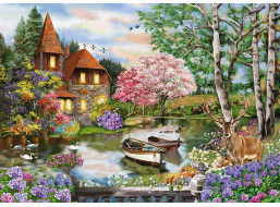 SCHMIDT Puzzle Dům u jezera 1000 dílků