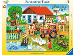 RAVENSBURGER Vkládačka Vesnice - co kam patří? 15 dílků