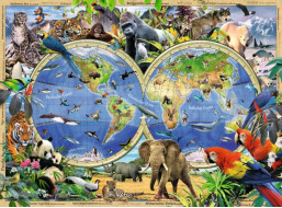 RAVENSBURGER Puzzle Svět divokých zvířat XXL 100 dílků