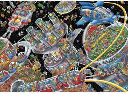 SCHMIDT Puzzle Vesmírná kolonie 1000 dílků