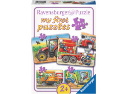 RAVENSBURGER Moje první puzzle Dopravní stroje 4v1 (2,4,6,8 dílků)