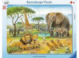 RAVENSBURGER Puzzle Africká zvířata 30 dílků
