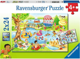 RAVENSBURGER Puzzle Zábava u rybníka 2x24 dílků