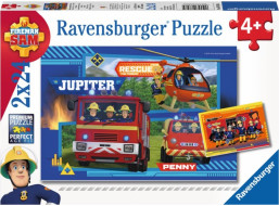 RAVENSBURGER Puzzle Požárník Sam: Výjezd 2x24 dílků