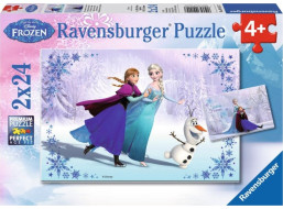 RAVENSBURGER Puzzle Ledové království: Sestry navždy 2x24 dílků