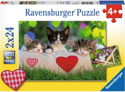 RAVENSBURGER Puzzle Ospalá koťata 2x24 dílků