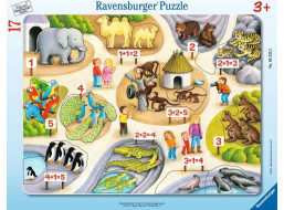 RAVENSBURGER Puzzle První počty do 5 v ZOO 17 dílků