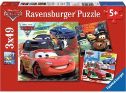 RAVENSBURGER Puzzle Auta: Zábavné závodění 3x49 dílků