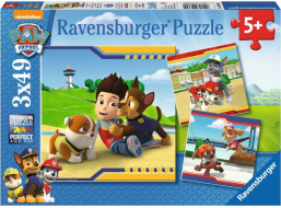 RAVENSBURGER Puzzle Tlapková patrola: Hrdinové 3x49 dílků