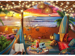 RAVENSBURGER Puzzle Útulná místa: Pláž Cabana XXL 500 dílků