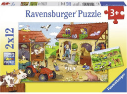 RAVENSBURGER Puzzle Práce na farmě 2x12 dílků