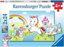 RAVENSBURGER Puzzle Pohádkový jednorožec 2x24 dílků