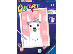 RAVENSBURGER CreArt Malování podle čísel: Lama, žádné drama 18x24cm