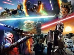RAVENSBURGER Puzzle Star Wars - Mandalorian: Křížová palba XXL 300 dílků