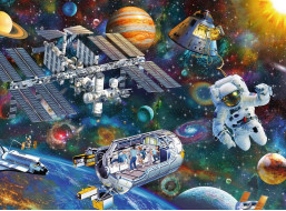 RAVENSBURGER Puzzle Vesmírný průzkum XXL 200 dílků