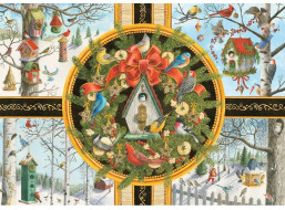 RAVENSBURGER Puzzle Vánoční zpěvné ptactvo XXL 500 dílků
