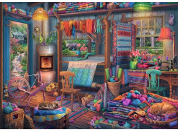 RAVENSBURGER Puzzle Tkalcovská dílna 1000 dílků