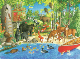 RAVENSBURGER Puzzle Lesní přátelé XXL 200 dílků
