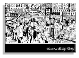 Obraz na plátně TRH V HONG KONGU - vzor 31