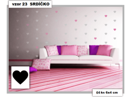 Samolepky DECOR COLOR vzor 23 - SRDÍČKO