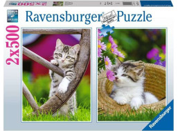 RAVENSBURGER Puzzle Koťata na venkově 2x500 dílků