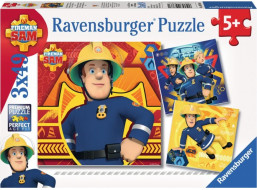 RAVENSBURGER Puzzle Požárník Sam v nebezpečí 3x49 dílků