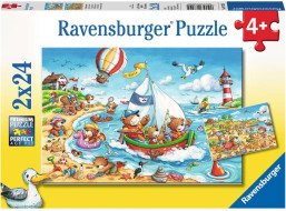 RAVENSBURGER Puzzle Prázdniny u moře 2x24 dílků