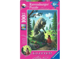 RAVENSBURGER Třpytivé puzzle Karkulka a vlk XXL 100 dílků