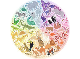RAVENSBURGER Kulaté puzzle Kruh barev: Zvířata 500 dílků