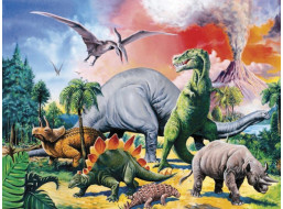 RAVENSBURGER Puzzle Mezi dinosaury XXL 100 dílků