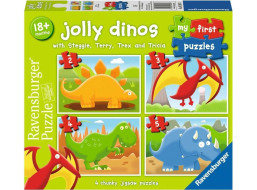 RAVENSBURGER Moje první puzzle Veselí Dinosauři 4v1 (2,3,4,5 dílků)